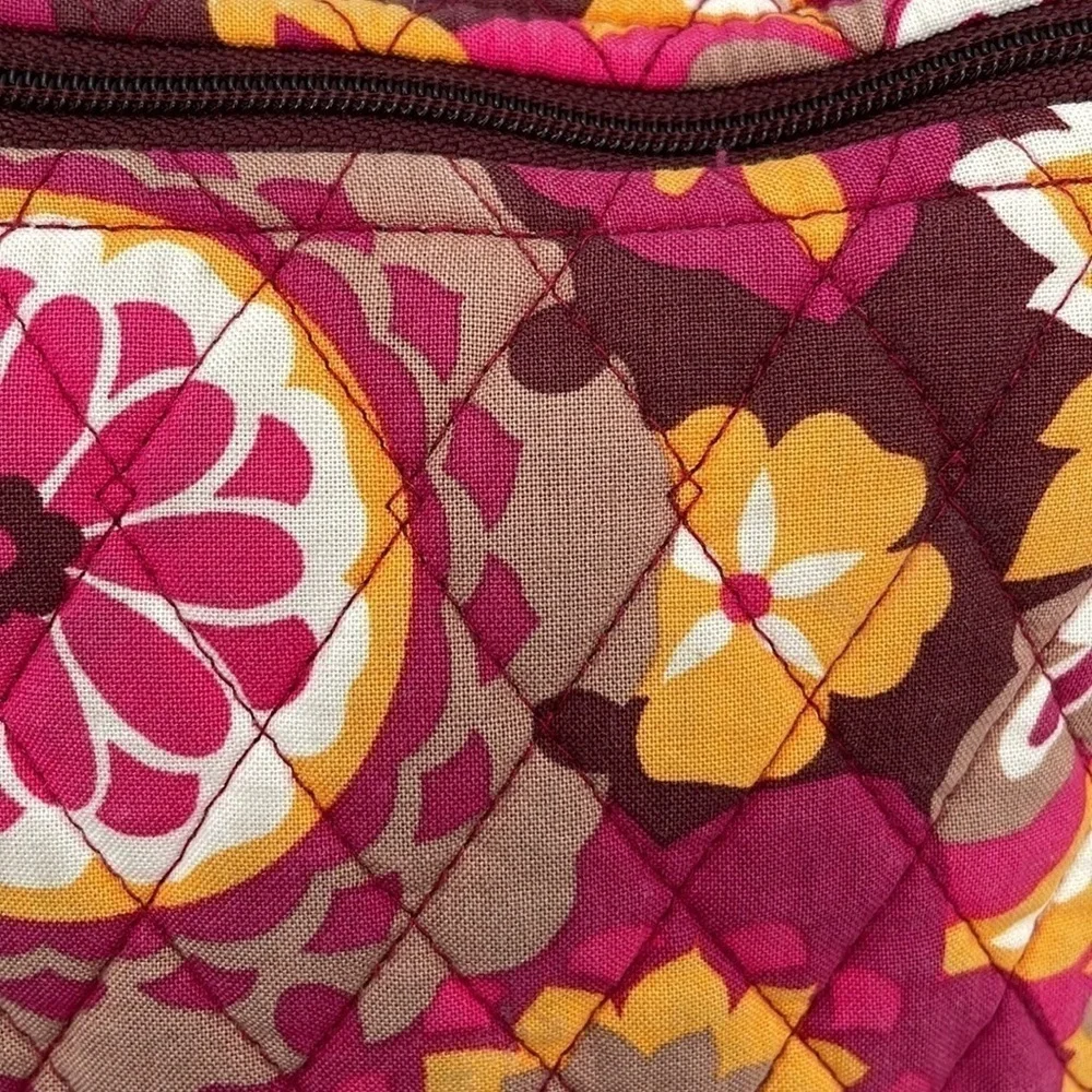 Vera Bradley Purse Quilted Floral Hobo Bag Pink Yellow